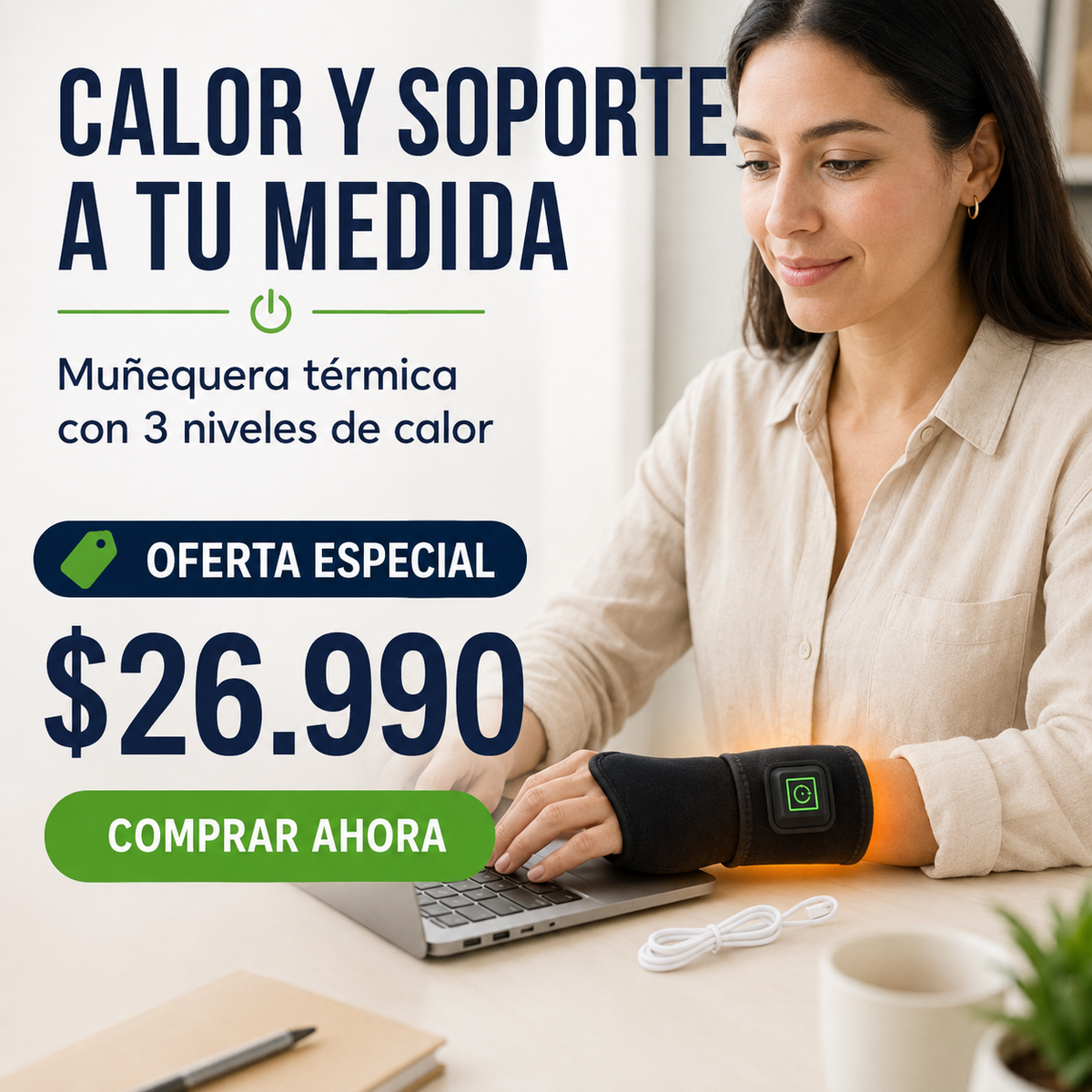 Muñequera Guante Térmico Tunel Carpiano