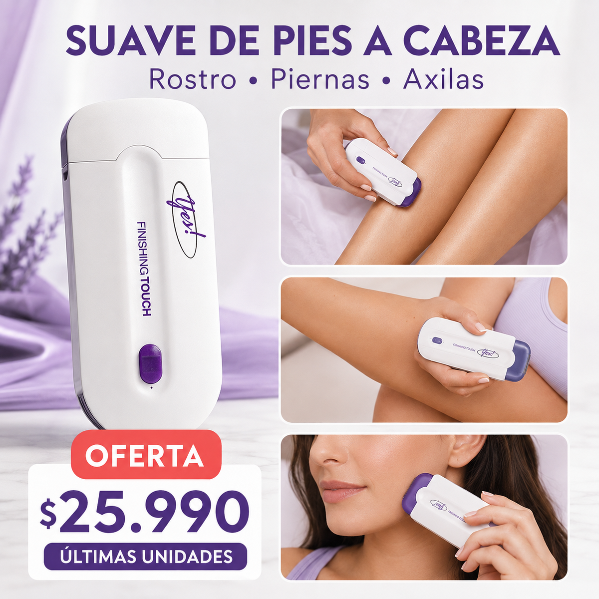 Depiladora Yes Inalámbrica Recargable