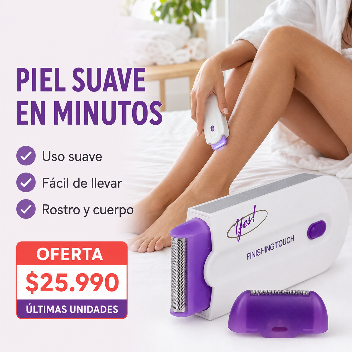 Depiladora Yes Inalámbrica Recargable