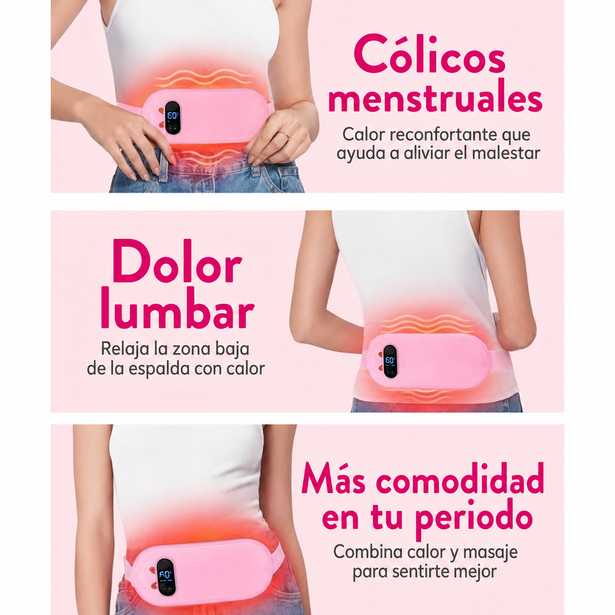 Almohadilla Térmica Portátil Inalámbrica