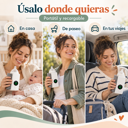 Calentador Biberones Portátil Recargable