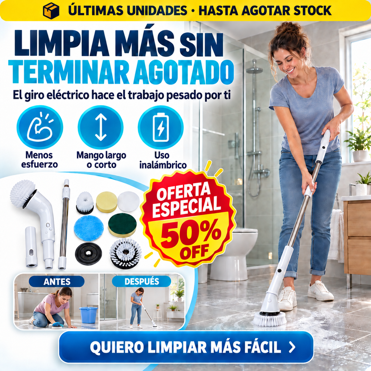 Cepillo Eléctrico Inalámbrico