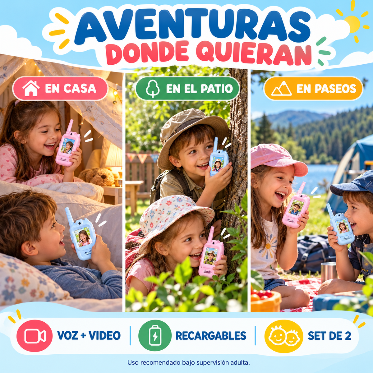 Walkie Talkies De Video Con Pantalla ( 50% de Descuento hasta agotar stock)