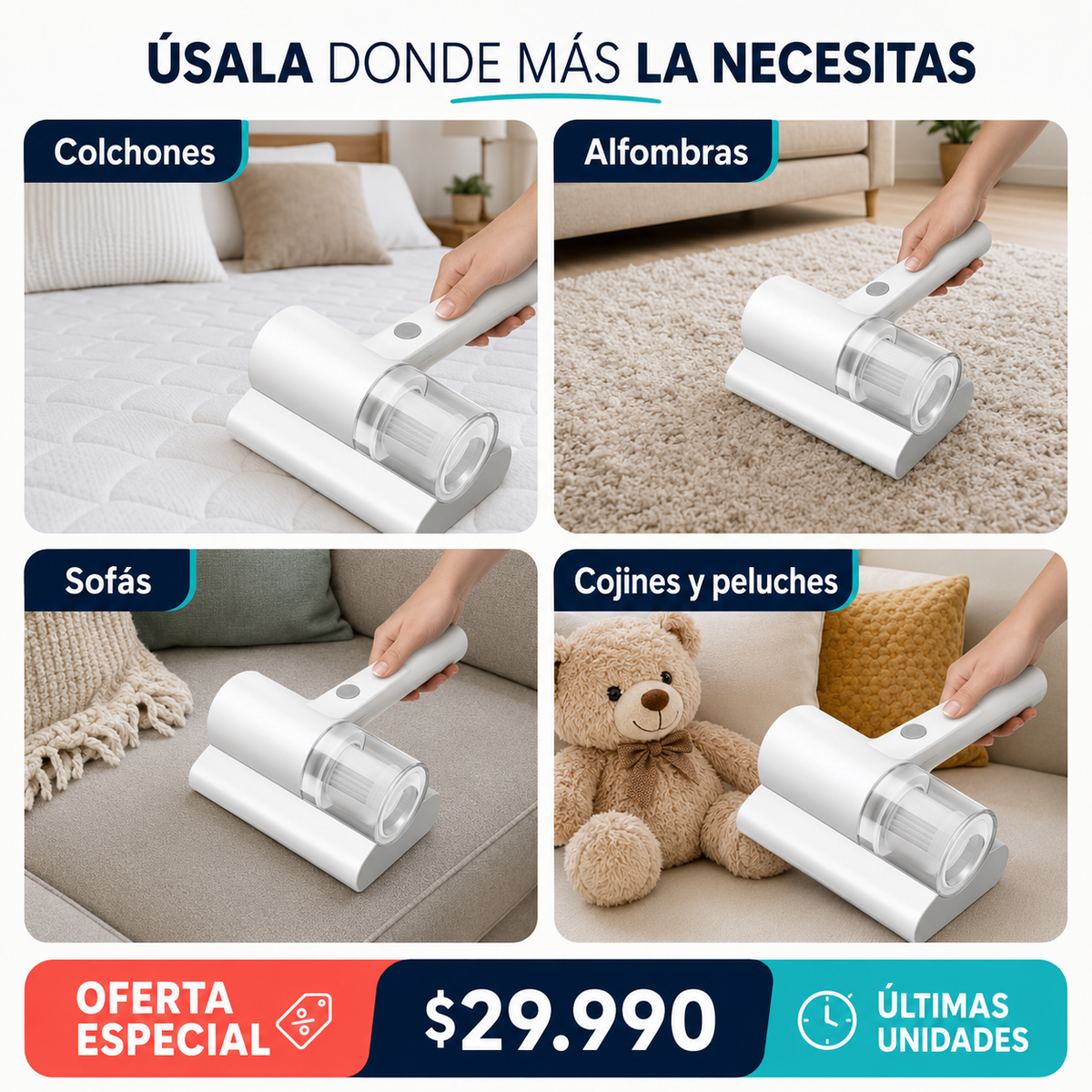 ASPIRADORA AUTOMATICA ANTIACAROS UV