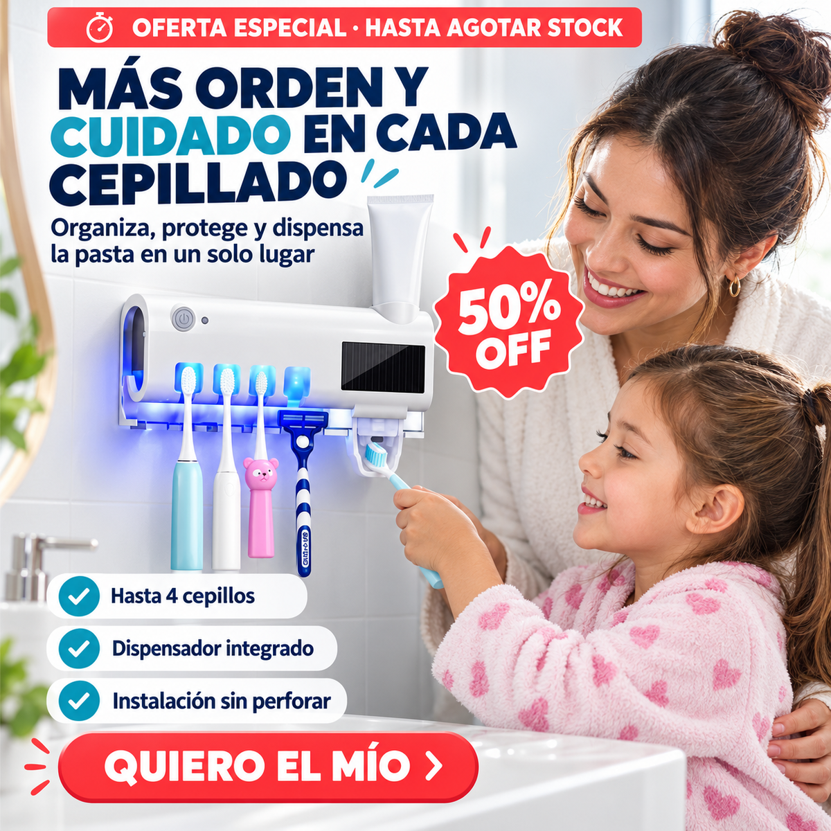 Soporte de Cepillos  Oferta Hasta Agotar Stock