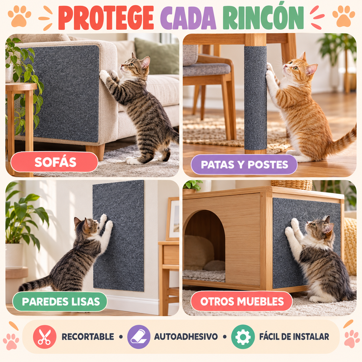 Rascador Adhesivo para Gatos ¡Llévalo Antes que se Agote!