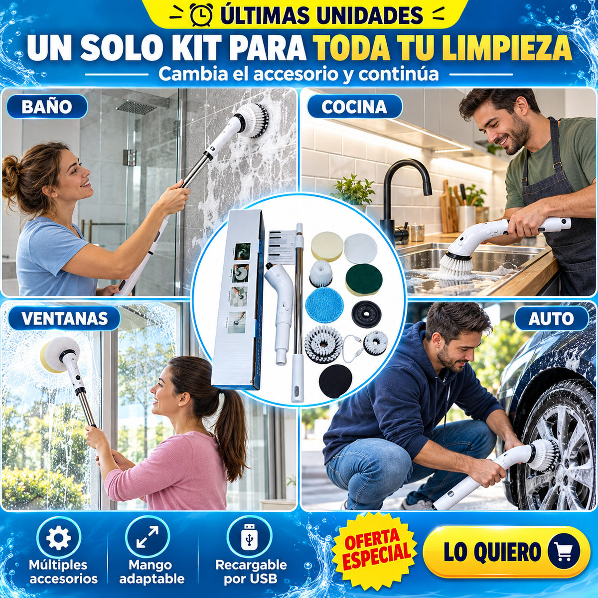 Cepillo Eléctrico Inalámbrico