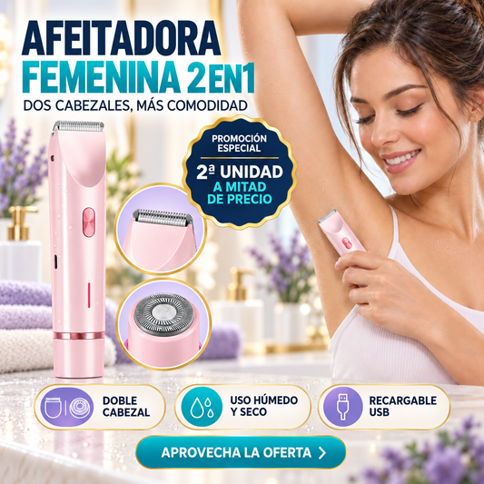 Depiladora Eléctrica Mujer 2 en 1