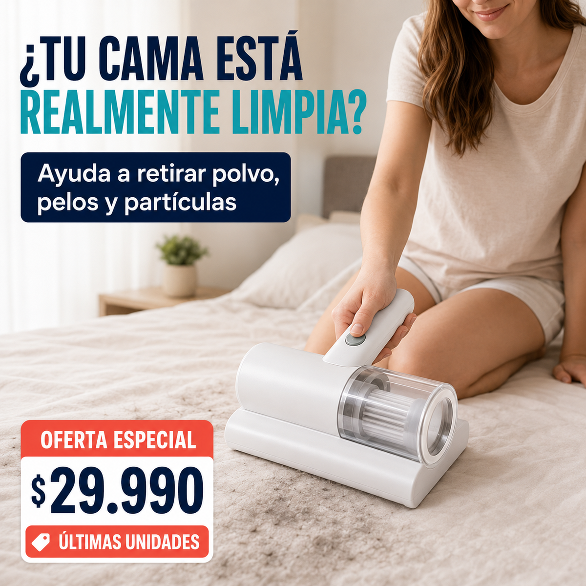 ASPIRADORA AUTOMATICA ANTIACAROS UV